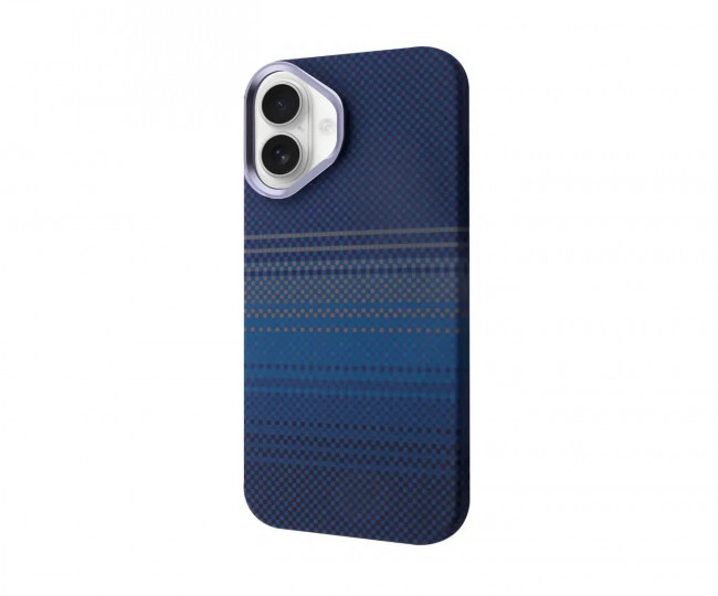 Чехол WAVE Gleam Case with Magnetic Ring iPhone 16 (blue stripes)